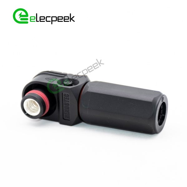 Energy Battery Storage Connector Surlok Plug Male Right Angle 350A 12mm 95mm² IP67 Black