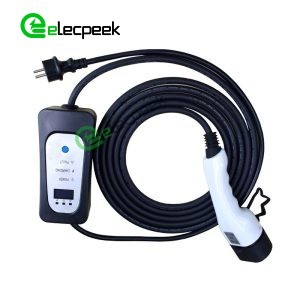 IEC 62196 Type 2 Connector Plug AC 16A 250V Single Phase EV Charger Mode 2 with 5 Meters Cable